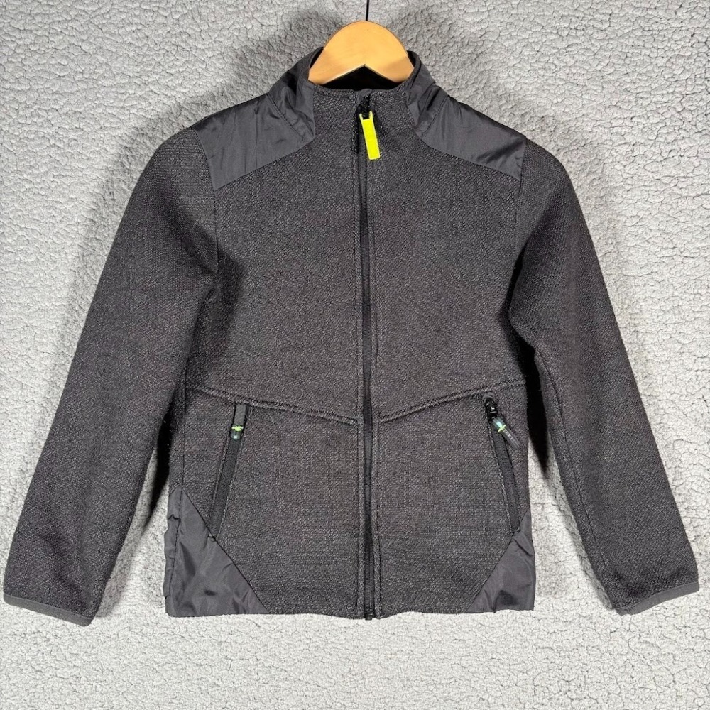 Champion C9 Full Zip Jacket Youth M 8-10 Gray Fleece Warm Kids Boys Girls